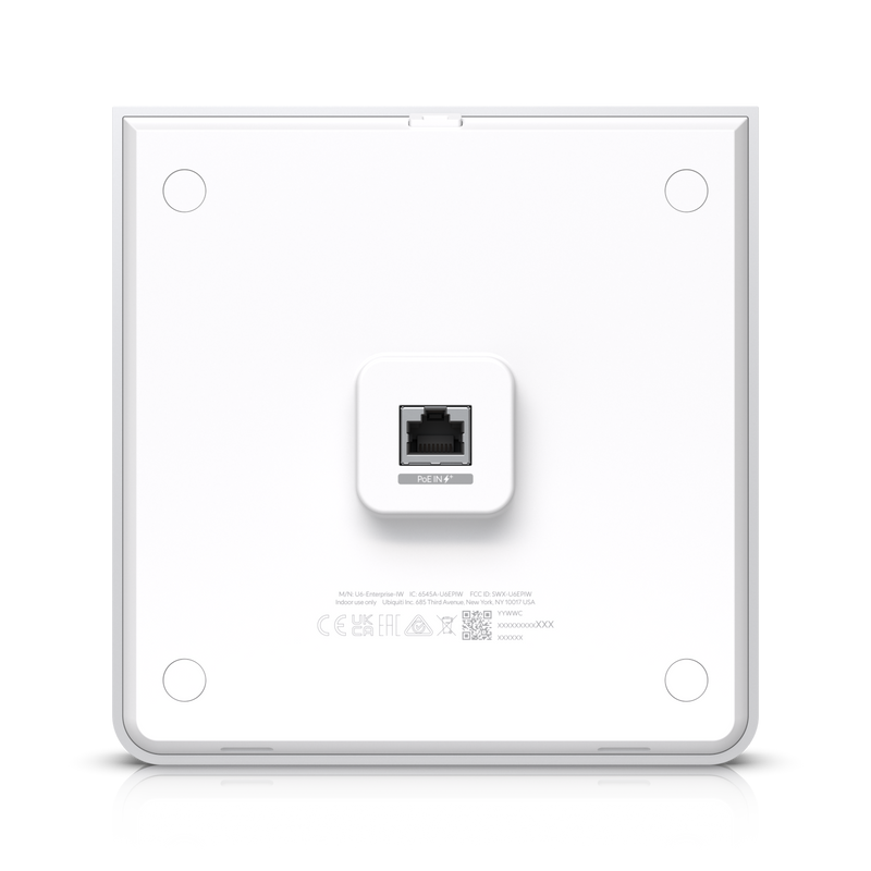 Ubiquiti Wall-mount Wi-Fi 6 AP 2.5 GbE, Built-in POE Switch, 10.2 Gbps OTA, 600+ Client Capacity - White