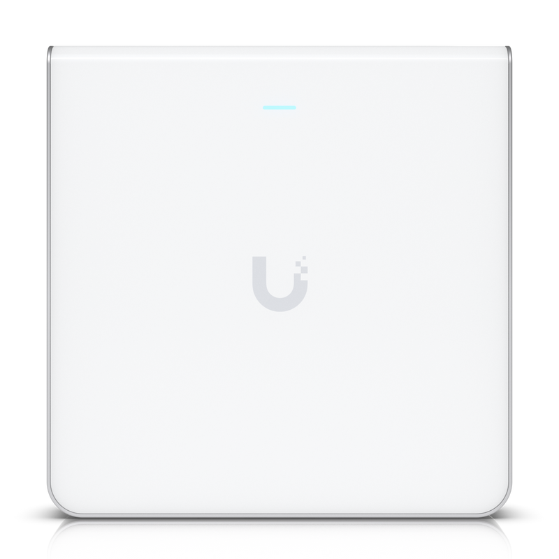 Ubiquiti Wall-mount Wi-Fi 6 AP 2.5 GbE, Built-in POE Switch, 10.2 Gbps OTA, 600+ Client Capacity - White