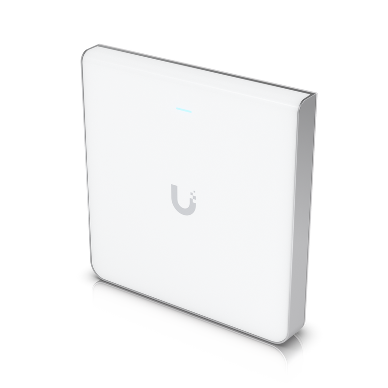 Ubiquiti Wall-mount Wi-Fi 6 AP 2.5 GbE, Built-in POE Switch, 10.2 Gbps OTA, 600+ Client Capacity - White