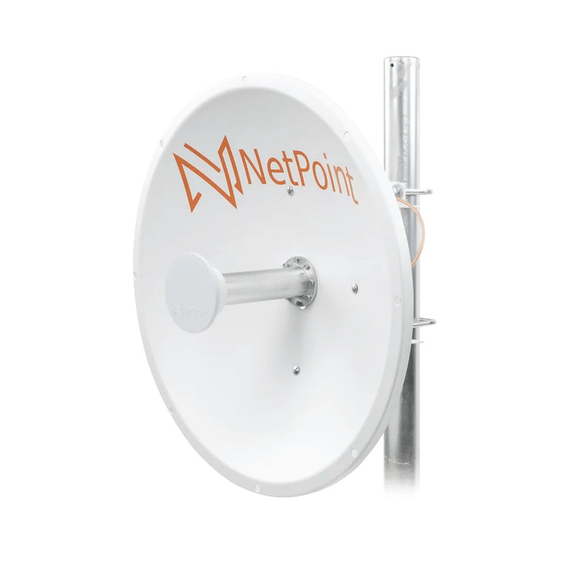 NetPoint 0.91-meter (3-ft) Parabolic Antenna Backhaul Starter Kit with N-Female to SMA-Male Pigtail - White