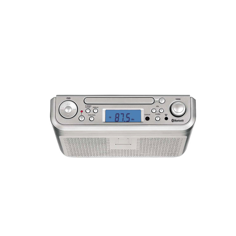 Proscan Under Counter Bluetooth FM Clock Radio with CD Player - Silver