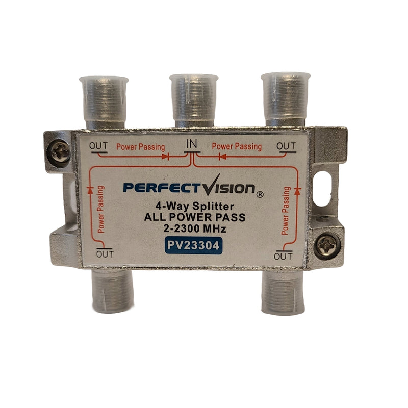 PerfectVision 4-Way All Port Power Passing 2-2300-MHz Splitter