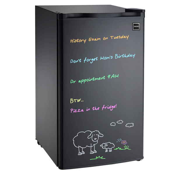 RCA 3.2-cu ft Dry Eraser Board Mini Refrigerator with Neon Markers - Black