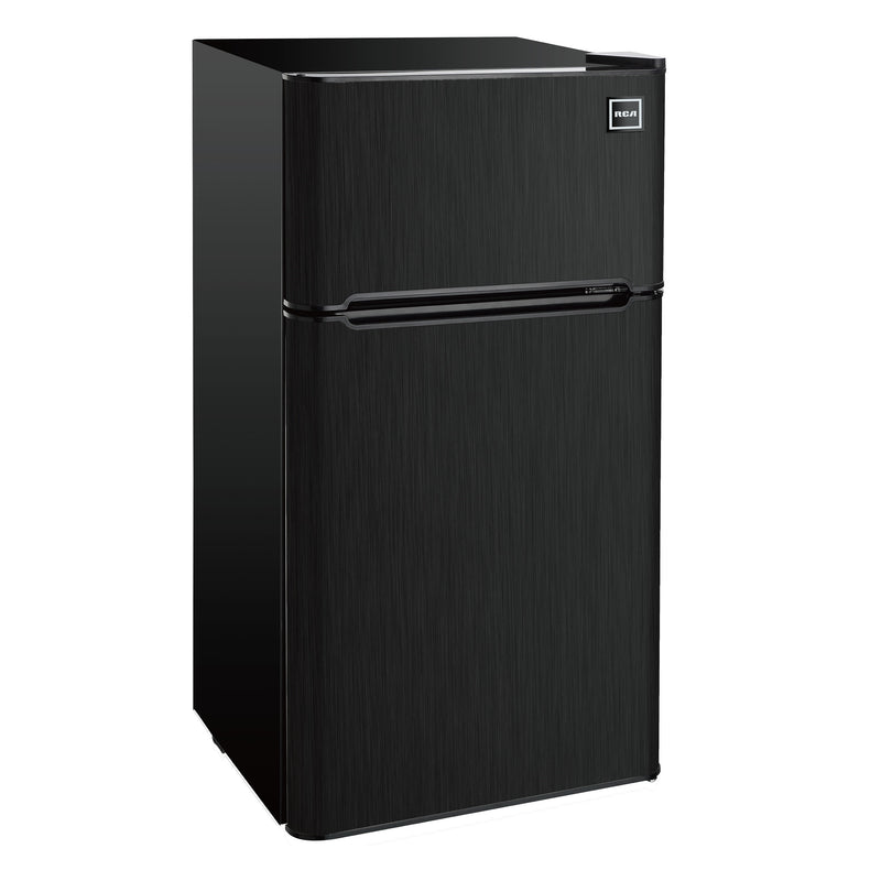 RCA 4.5-cu ft 2-Door Refrigerator - Black Stainless Steel