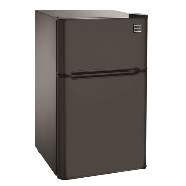 RCA 3.2 Cu. ft. 2 Door Mini Fridge Compact Home Refrigerator and Freezer, Black