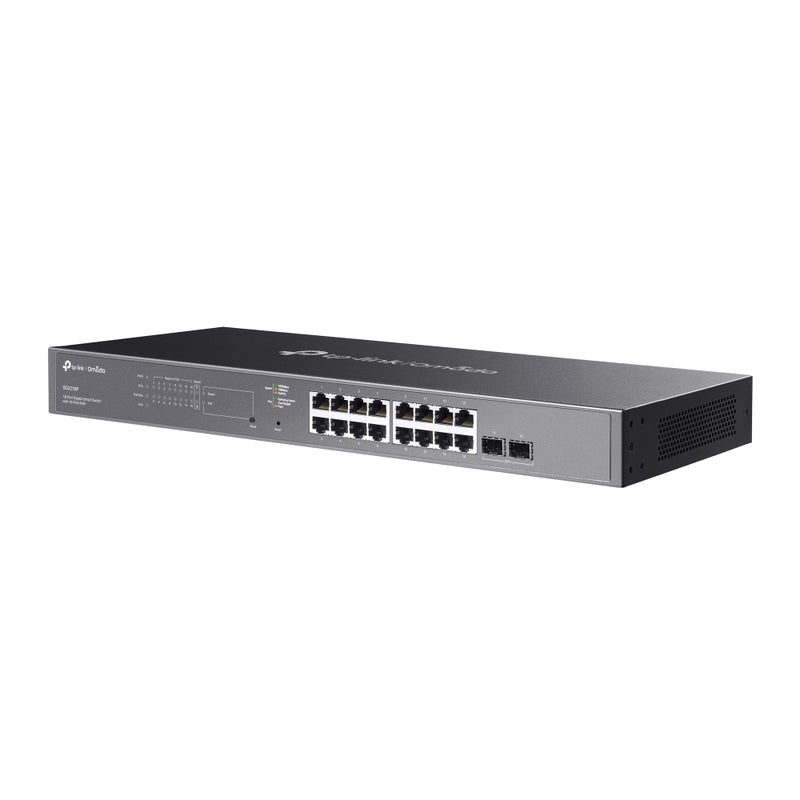 TP-Link Omada 18-Port PoE+ Gigabit Smart Switch with 2 x SFP Slots - Grey