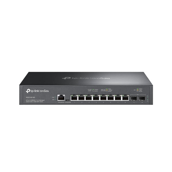 TP-Link Omada L2+ Desktop/Rackmountable Managed Switch with 8 x 2.5 Gbps RJ45 Ports and 2 × 10 Gbps SFP+ - Grey