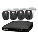 Swann 1080p Full HD 8-channel 1TB Audio/Video DVR Security System with 4 x LED Lights & Sirens Enforcer Bullet Cameras (PRO-1080MQB)  - White