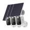 Swann CoreCam Pro 2K Wi-Fi Heat and Motion Detecting Wireless Spotlight Camera with Solar Panels - 3-pack - White