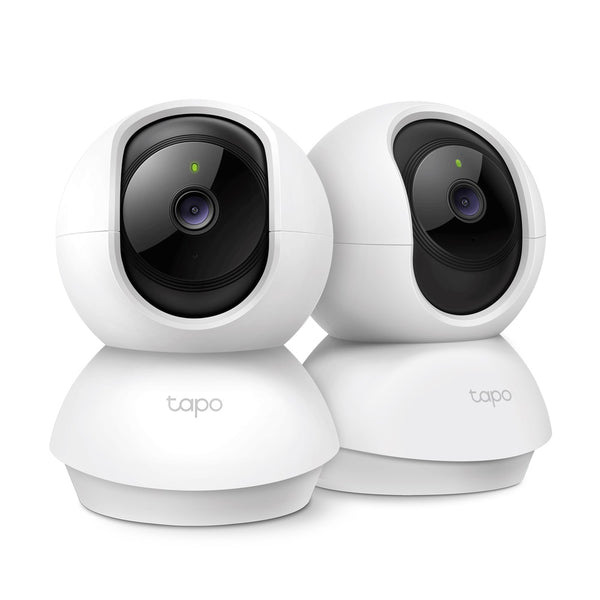 TP-Link Tapo 2K 360-deg Pan/Tilt Home Security Wi-Fi Camera - 2-pack - White