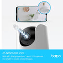 TP-Link Tapo 2K QHD 360-deg Pan/Tilt AI Home Security Wi-Fi Camera - White