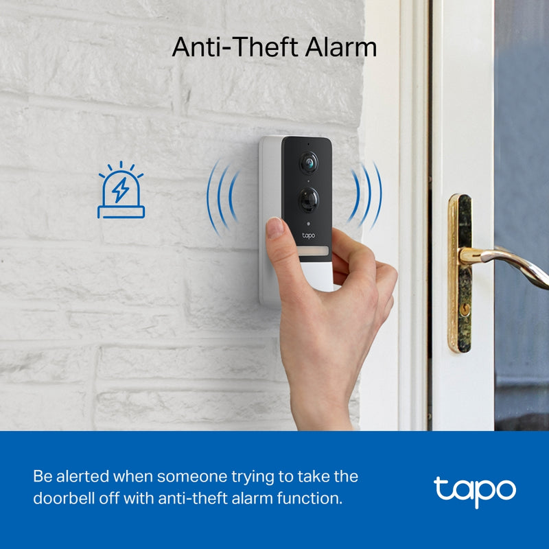 TP-Link Tapo Smart Battery Video Doorbell - White