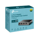 TP-Link 5-Port Gigabit Easy Smart Switch with 4-Port PoE+ - Grey