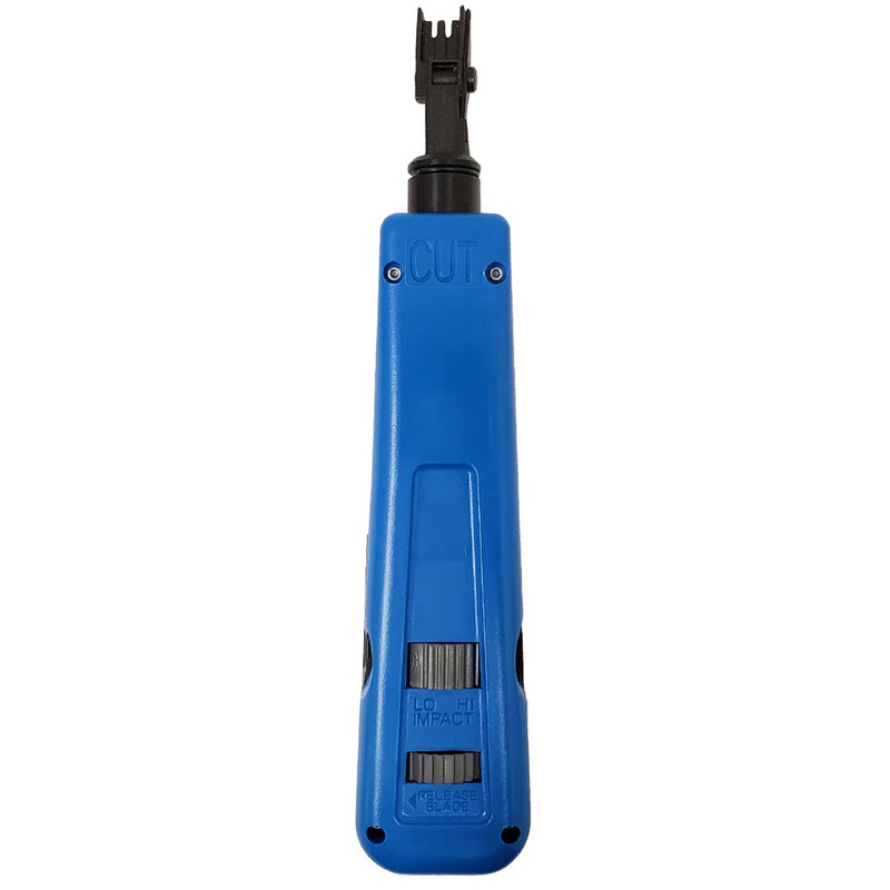 Infinite Cables BIX Style Impact Punchdown Tool with Hook & Mini Screw Driver - Blue