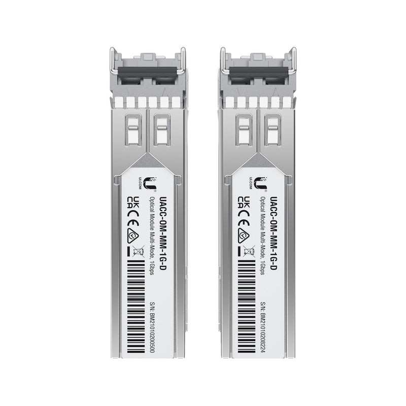 Ubiquiti 1 Gbps Multi-Mode Optical Fiber Transceiver Module - 2-pack