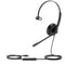 Yealink UH34 Unified Communications USB-A Wired Mono Headset with Leather Ear Cushion - Black