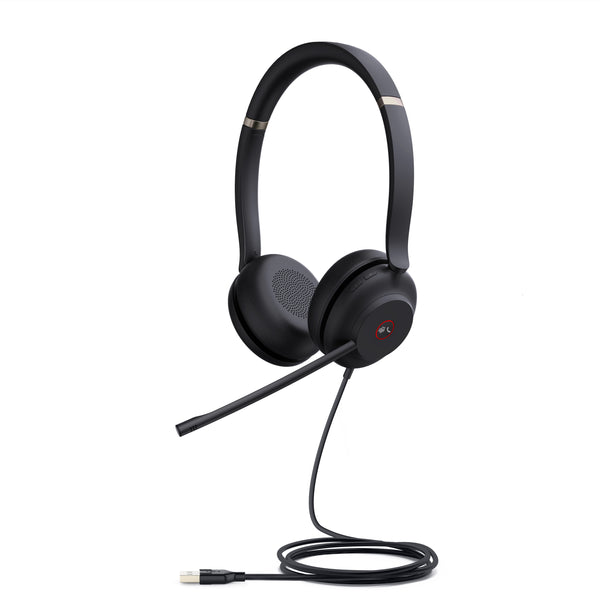 Yealink UH37 Dual Microsoft Teams Certified USB-A Wired Headset - Black (CALL FOR QUOTE)