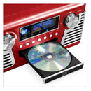 Victrola Retro Record Player with Bluetooth and 3-speed Turntable - Red