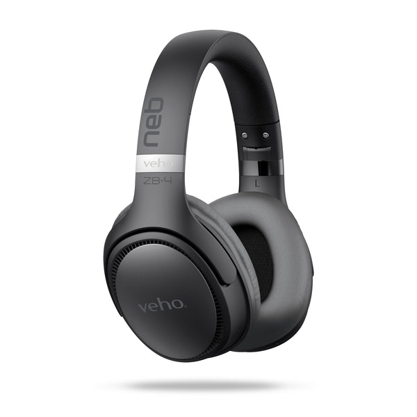 Veho ZB-4 NEB Bluetooth Wireless Headphones - Black/Grey