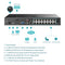 TP-Link VIGI 4K 16-channel 90-watt PoE+ 2 SATA Interface Network Video Recorder NVR - Black