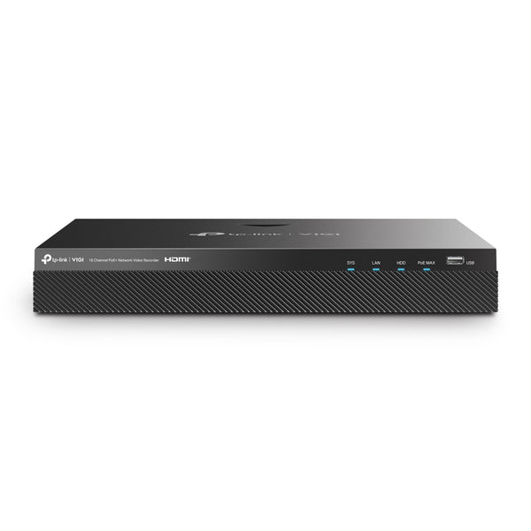 TP-Link VIGI 4K 16-channel 90-watt PoE+ 2 SATA Interface Network Video Recorder NVR - Black