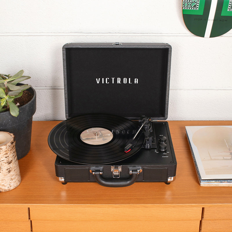 Victrola Journey Bluetooth Suitcase Record Player - Black