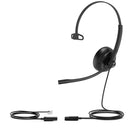 Yealink YHS34 Mono QD to RJ9 Wideband Headset with Leather Ear Cushion - Black (CALL FOR QUOTE)