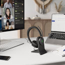 Yealink BH74 Unified Communications Essential Bluetooth Wireless Headset with USB-C Dongle, USB-A Adapter and Charging Stand - Black