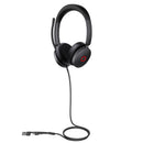 Yealink UH48 Unified Communications USB-C Wired Dual Headset with USB-A Adapter - Black