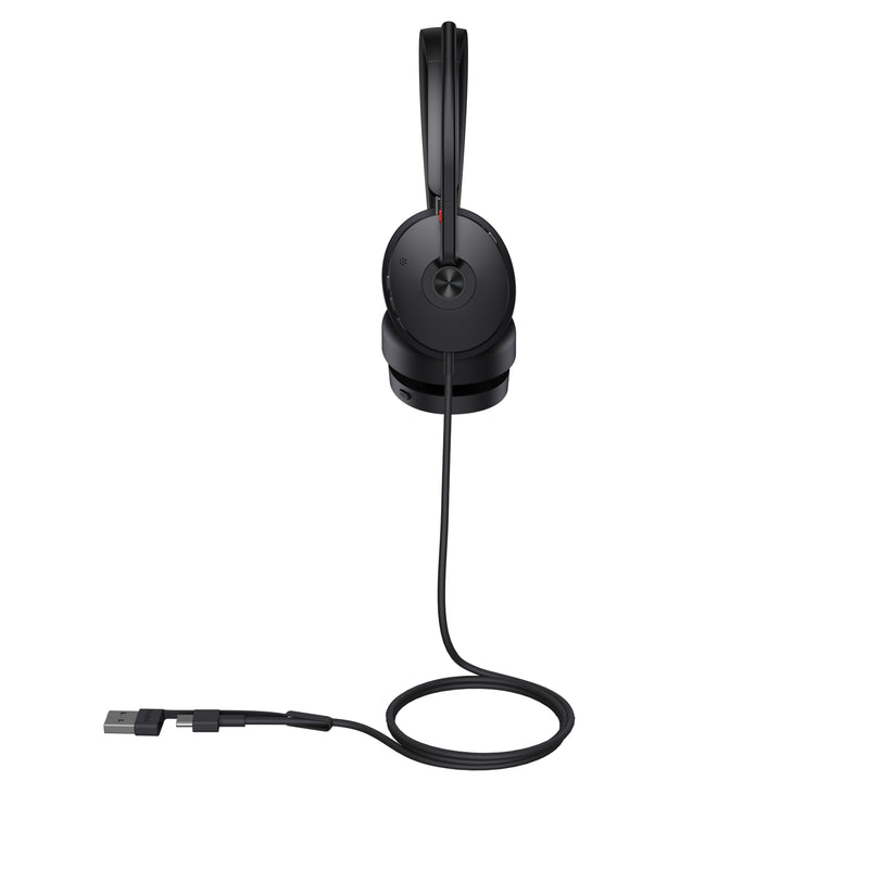 Yealink UH48 Unified Communications USB-C Wired Dual Headset with USB-A Adapter - Black