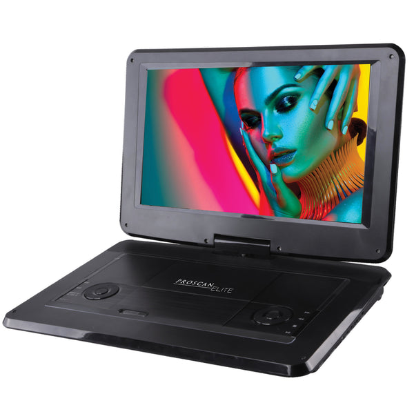 Proscan 15.6-in Portable DVD Player with Swivel Screen - Black