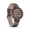 Garmin Lily Classic Leather Heart Rate Smartwatch and Fitness Tracker with Assistance Alerts - Bronze