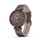 Garmin Lily Classic Leather Heart Rate Smartwatch and Fitness Tracker with Assistance Alerts - Bronze