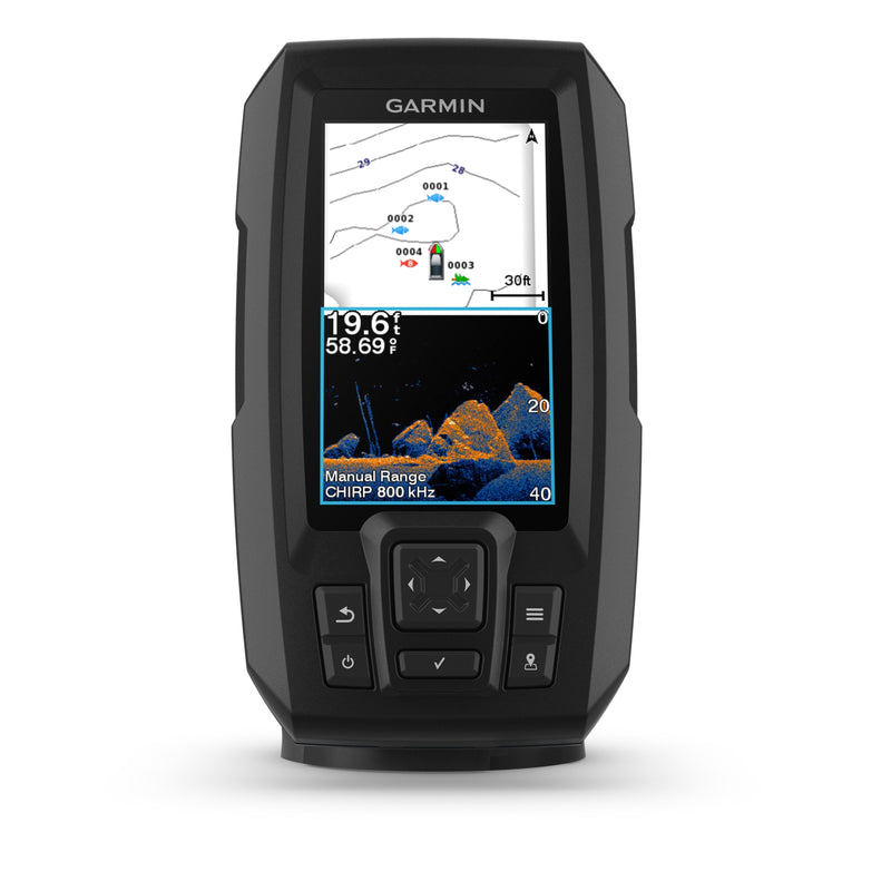 Garmin Striker Vivid 4cv 4-in Display Fishfinder with GT20-TM Transducer and GPS - Black