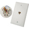 Vertical Cable RJ45 Flush Mount Wall Plate - White