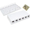 Vertical Cable 6-port Universal Surface Mount Biscuit Block without Jack - White