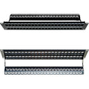 Vertical Cable Rack Mountable 2U 48-port Shielded Blank Patch Panel with Cable Manager - 48.26-cm (19-in) - Black