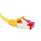 Vertical Cable CAT6A Mold-Injection Snagless Shielded Patch Cable - 0.3-meter (1-ft) - Yellow