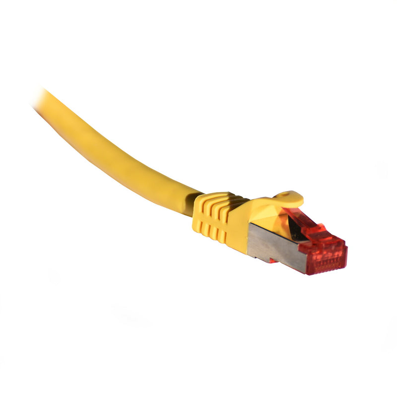 Vertical Cable CAT6A Mold-Injection Snagless Shielded Patch Cable - 2.1-meter (7-ft) - Yellow