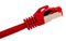 Vertical Cable CAT6A Mold-Injection Snagless Shielded Patch Cable - 3-meter (10-ft) - Red