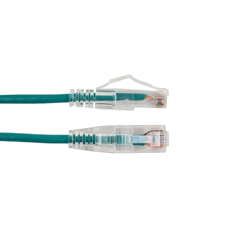 Vertical Cable CAT6A Slim Snagless Patch Cable - 0.15-meter (0.5-ft) - Green