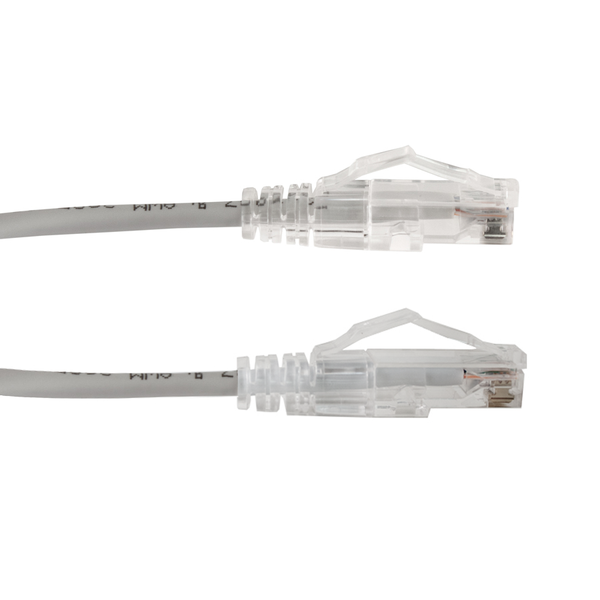 Vertical Cable CAT6A Slim Snagless Patch Cable - 0.15-meter (0.5-ft) - Grey