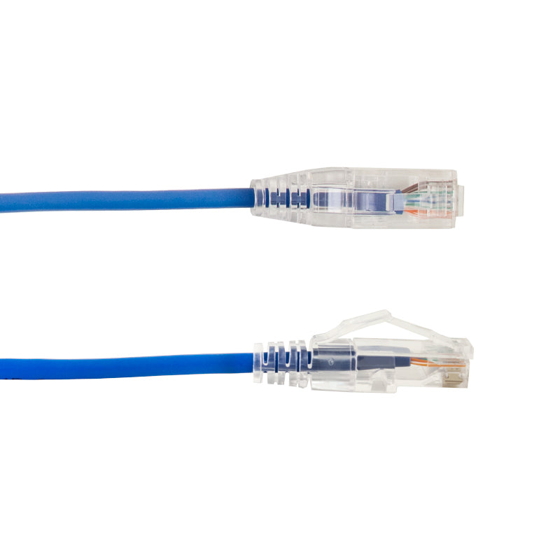 Vertical Cable CAT6A Slim Snagless Patch Cable - 0.6-meter (2-ft) - Blue