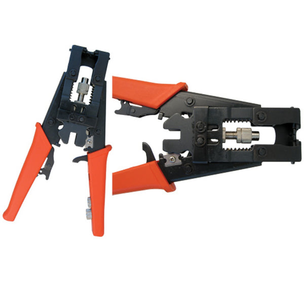 Vertical Cable Compression/Crimping Tool for Terminating “F”  BNC RCA/RG-58(3C) RG59(4C) RG-6(5C) Type Connectors - Orange