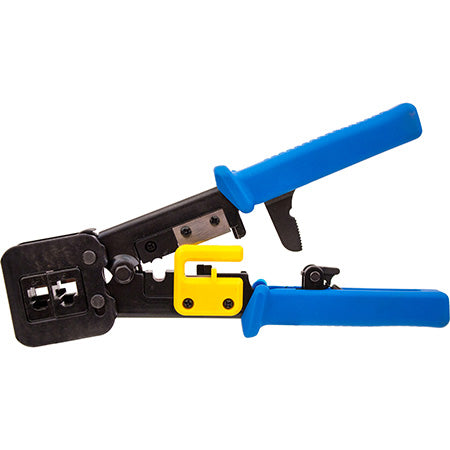 Vertical Cable Crimp Tool For RJ45 Feed-Through Plug - Black