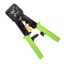 Vertical Cable Crimp Tool for RJ45 Cat6/Cat6a Non-Feed-Through and Cat6/Cat6a Feed-Through Connectors 8×8 - Green