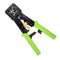 Vertical Cable Crimp Tool for RJ45 Cat6/Cat6a Non-Feed-Through and Cat6/Cat6a Feed-Through Connectors 8×8 - Green