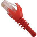 Vertical Cable Cat5e Patch Cable with Boot and Protector - 0.3-meter (1-ft) - Red