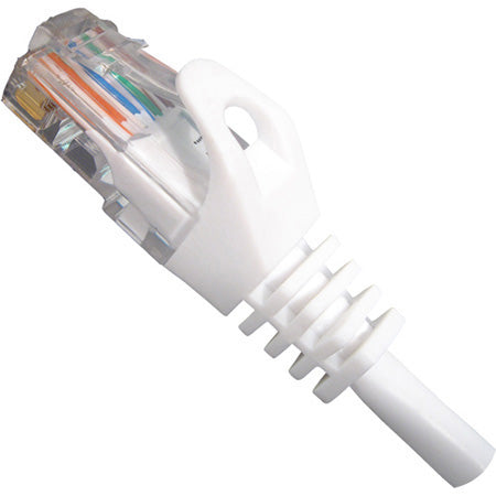 Vertical Cable Cat5e Patch Cable with Boot and Protector - 0.3-meter (1-ft) - White
