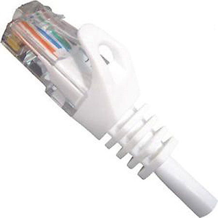Vertical Cable Cat5e Ethernet Patch Cable with Boot and Protector - 15-meter (50-ft) -  White